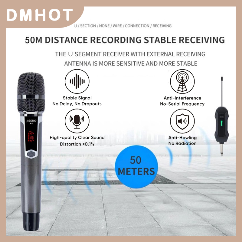 Ashley I200 SHURE SU601/SU602 Mikrofon Nirkabel Isi Ulang Mikrofon Genggam Penyebaran UHF Pasang Dan