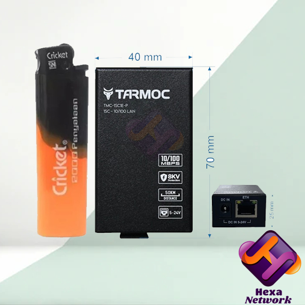 Tarmoc TMC-1SC1E-P | 1 FO 1 LAN 10/100Mbps POE IN 5-24V HTB 3100 A+B ( HTB Mini )