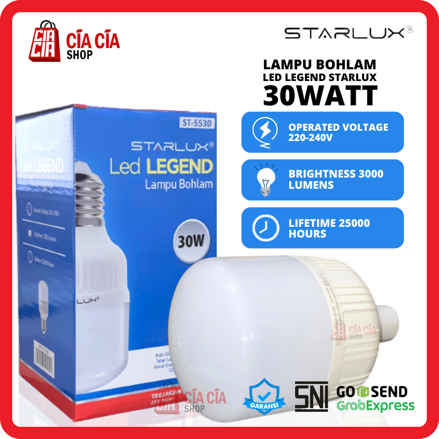 STARLUX LED LEGEND 5W 10W 15W 20W 30W 40W Lampu Bohlam LED Lampu LED Bohlam LED Capsule