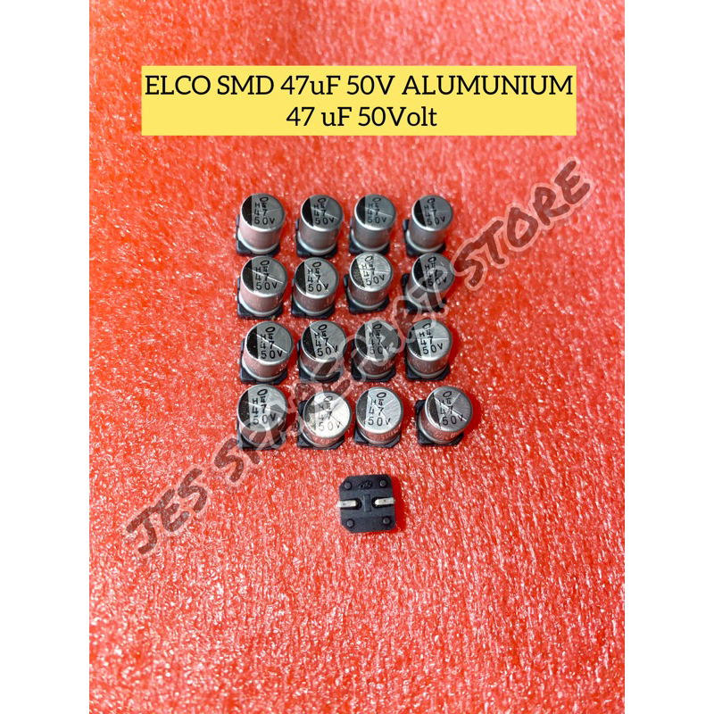 ELCO SMD 47uF 50V ALUMUNIUM  47 uF 50Volt