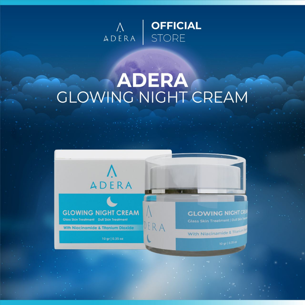 Adera Glowing Night Cream, Krim Malam