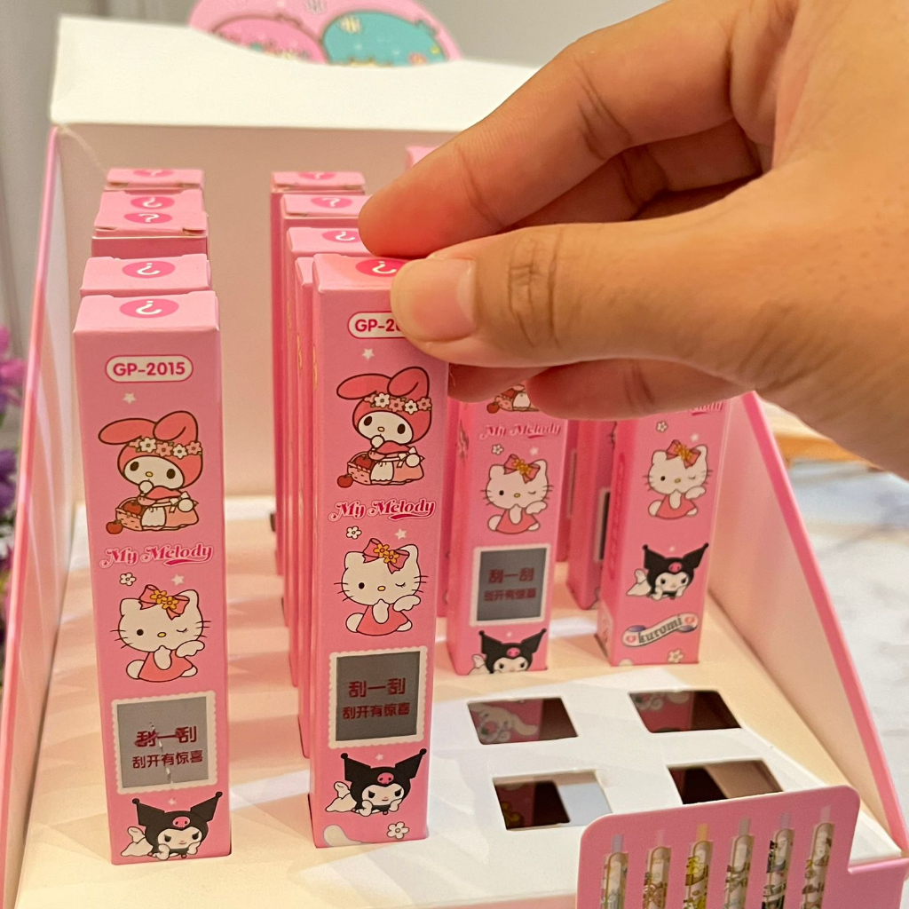 Pulpen Cetek Sanrio (1 pcs) dalam Box Mewah Edisi Spesial Favorit Anak / Pen Cetek SANRIO Special Fancy kemasan 1 Boks isi (1pcs) Kualitas Premium bisa Grosir dan COD