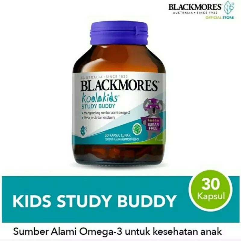 Blackmores Koala Kids Study Buddy isi 30 kapsul multivitamin yang baik untuk kesehatan anak