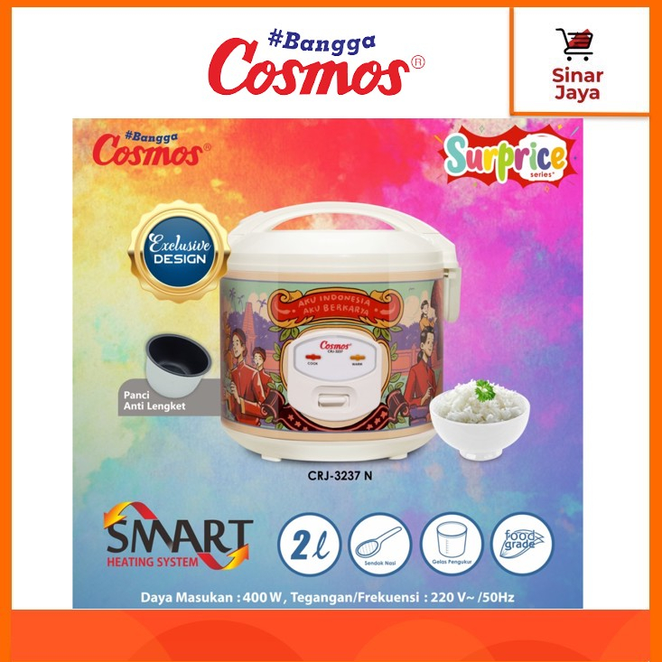 COSMOS CRJ-3237 Rice Cooker / Magic Com 2 Liter (Anti Lengket)
