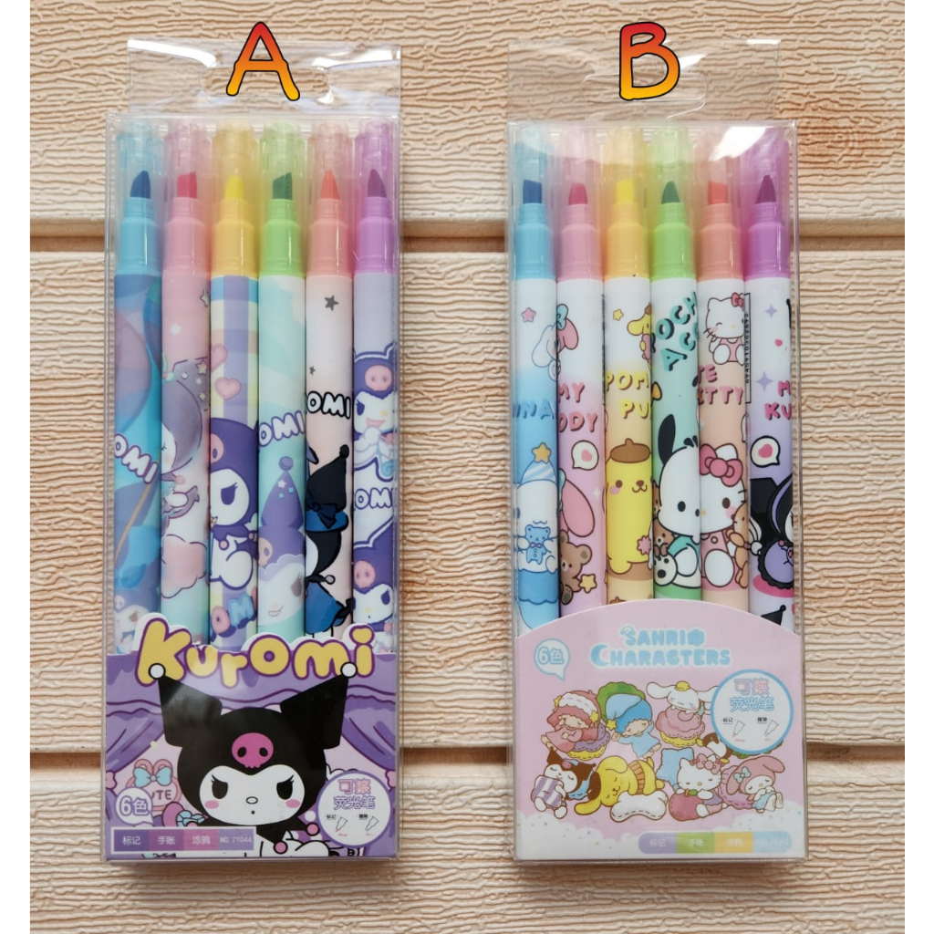 

SET STABILO KARAKTER KUROMI POCHA 1 SET ISI 6 PC (15X3,5)