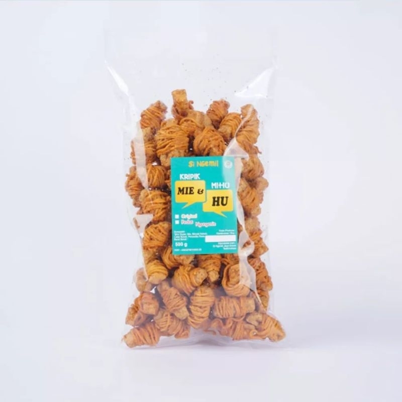 Mie Gulung &amp; Tahu Kering Kremes Gurih Pedas - Si Ngemil Mihu - Mie Gulung Isi Tahu Kering Renyah Bikin Nagih - 180g