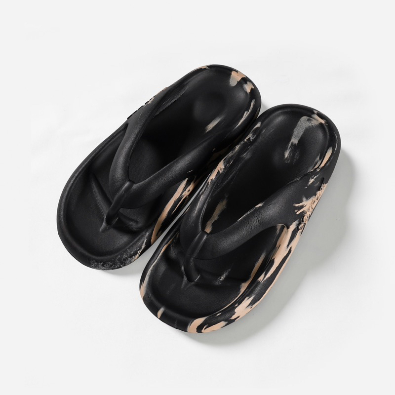 [N01225] Sandal Flip-flops Motif Pattern Striped Tie Dye