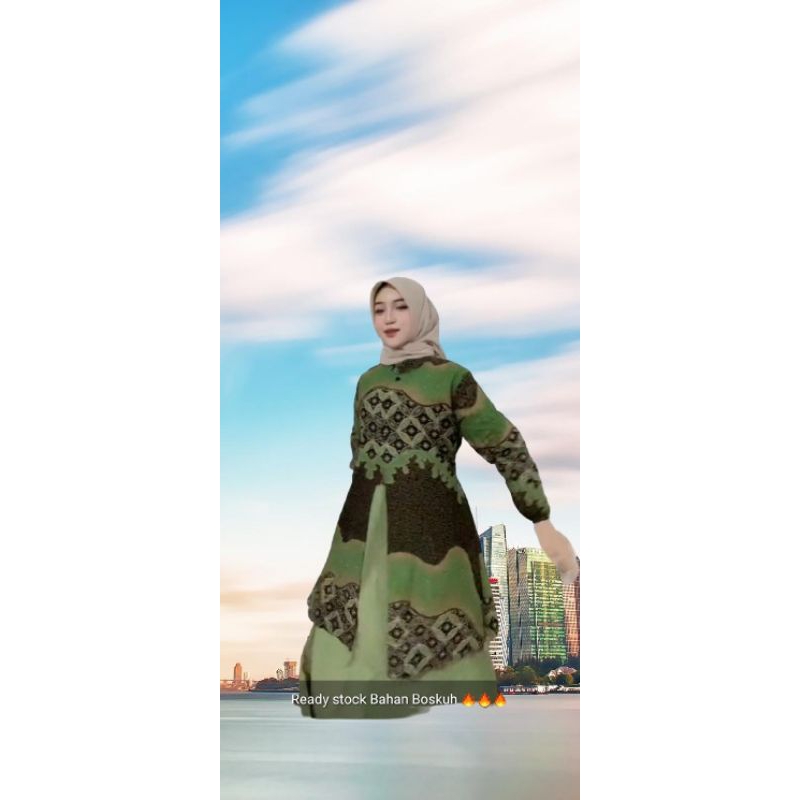 Hijau Sage tunik wanita /batik tunik wanita /