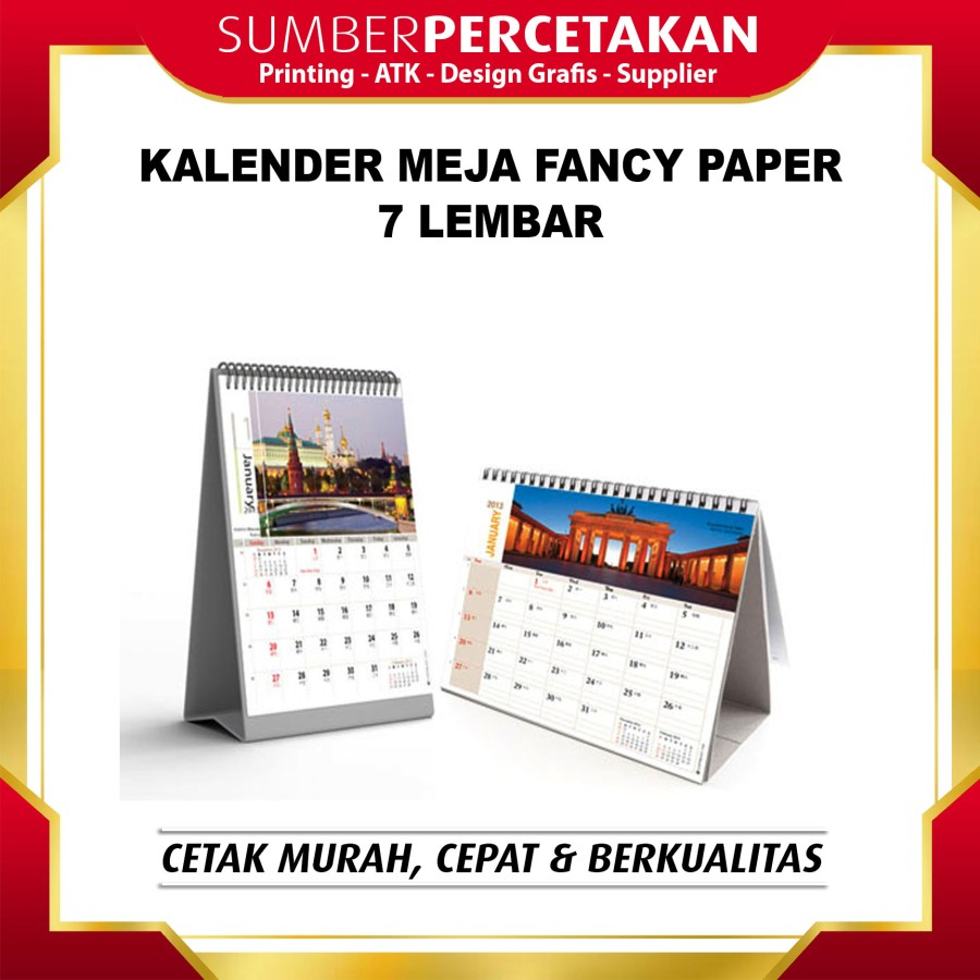 

Kalender Meja Fancy Paper (7 Lembar)
