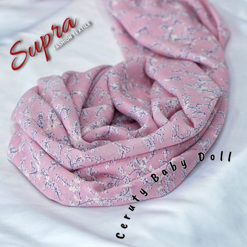 ceruty baby doll/sifon print/bahan outer