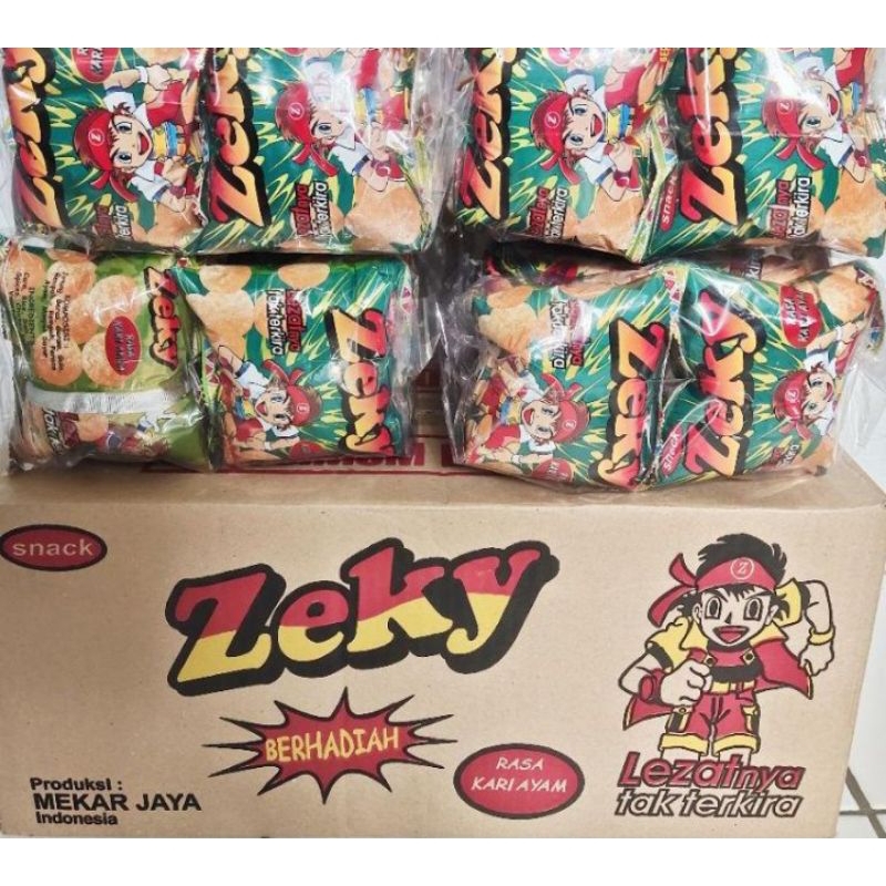 

Chiki Zeky 1 karton/dus isi 40pcs berhadiah didalamnya jika beruntung