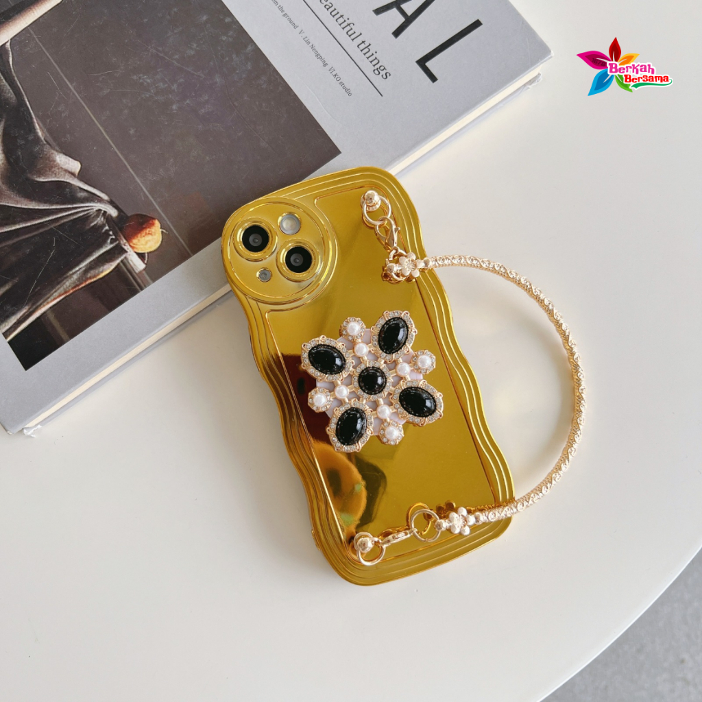 CASE WAVE MODEL TAS JINJING POPSOCKET 3D STAND GOLD FOR IPHONE 13 14 PRO MAX BB8499