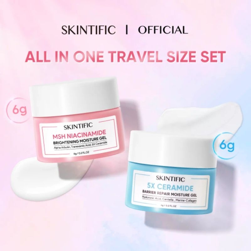 NEW SEGEL MOISTURIZER SKINTIFIC BIRU PINK TRAVEL SIZE 6GR