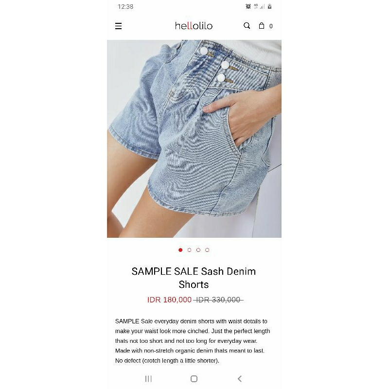 Sash denim shorts hellolilo