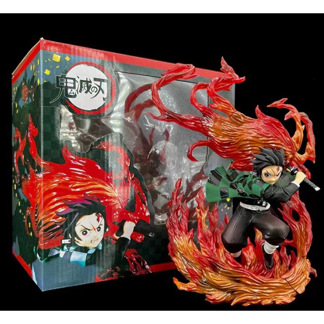 Action Figure Demon Slayer Tanjiro Pedang Api Fire Sword Tinggi 22CM