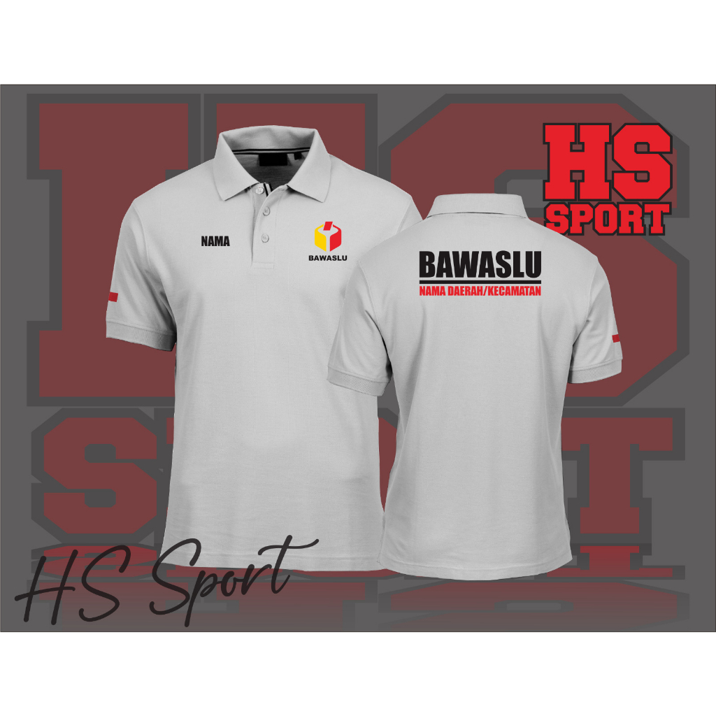 POLO BAWASLU LOGO DAERAH DAN KECAMATAN - BAJU POLO TSHIRT - BAJU POLO KERAH