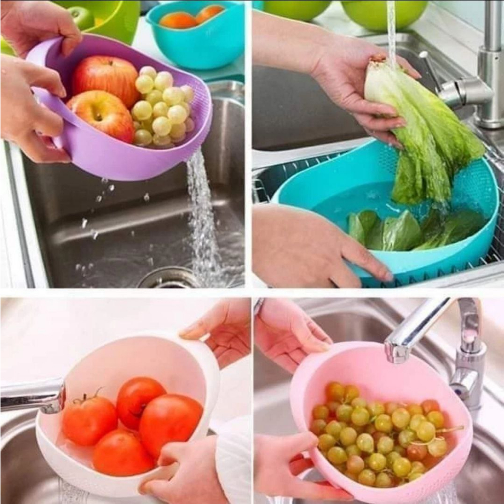 Baskom Cuci Beras, Sayur dan Buah - Wadah Buah dan Sayur - Saringan atau Tirisan Sayur