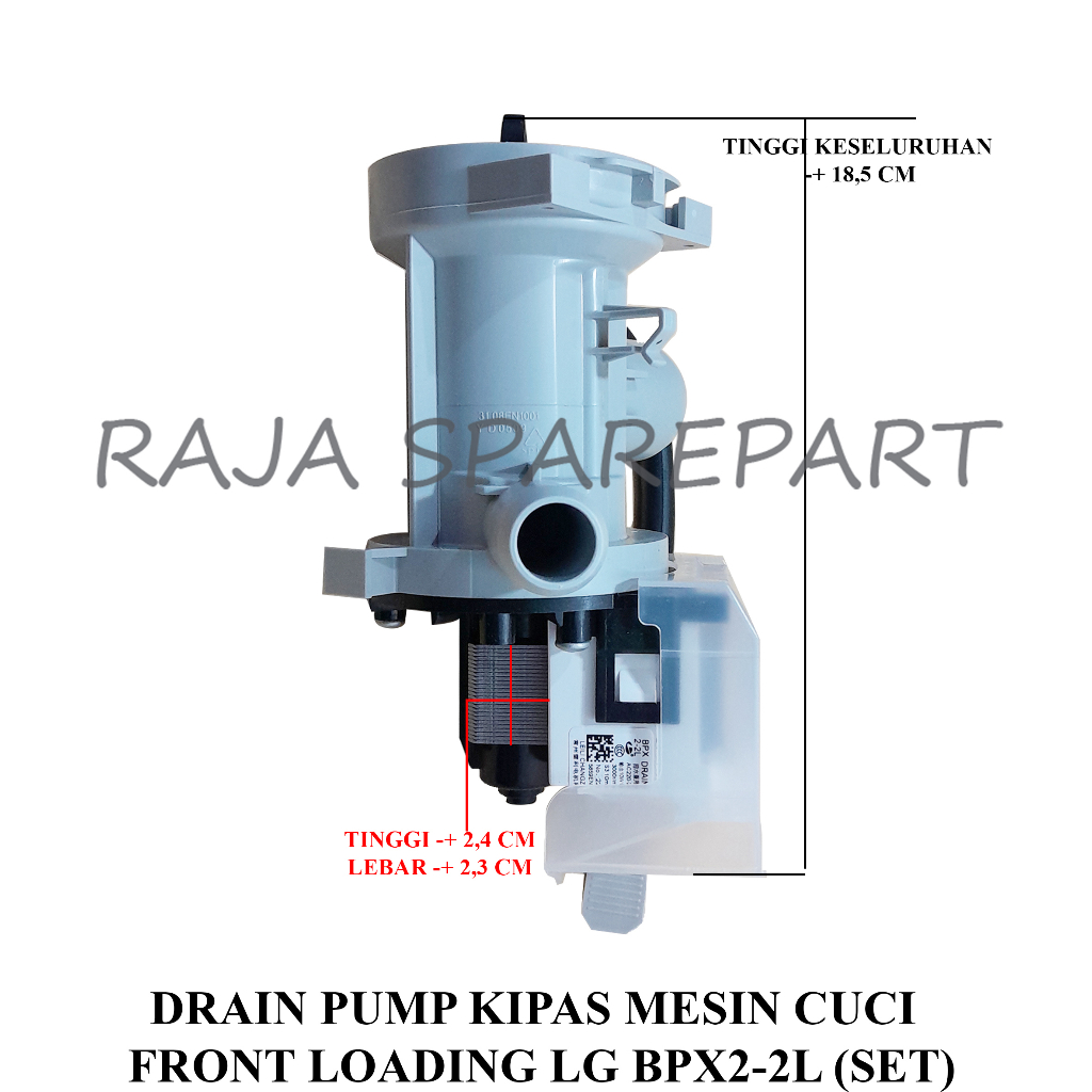 Drain Pump Kipas Mesin Cuci Front Loading LG BPX 2-2L (SET)