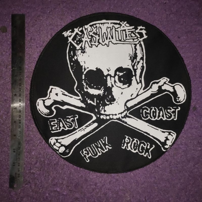 BACKPACTH THE CASUALTIES 30CM X GARASI REBEL DISTRO EMBLEM PUNGGUNG BULAT BAND PUNK ROCK METAL