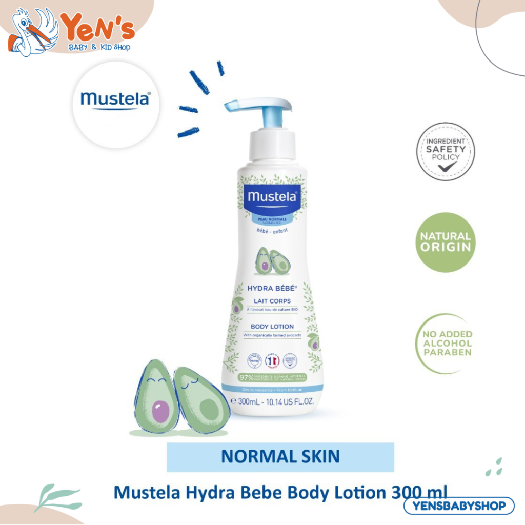 Mustela Hydrabebe Body lotion 300 ml - Lotion Bayi