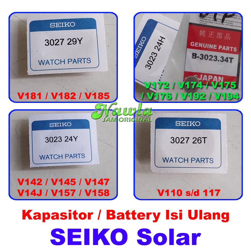 Kapasitor Battery Isi Ulang Jam Tangan Seiko Solar