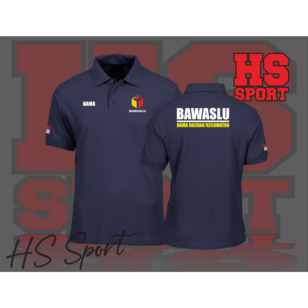 POLO BAWASLU LOGO DAERAH DAN KECAMATAN - BAJU POLO TSHIRT - BAJU POLO KERAH