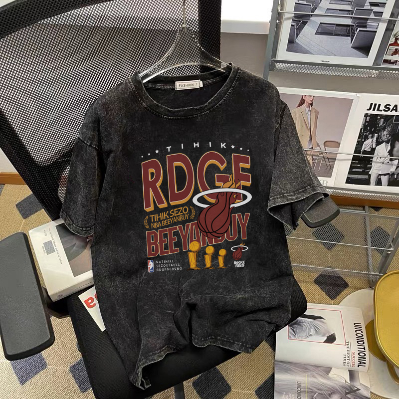 RDGF seragam basket jalanan Kaos pria retro Amerika seragam basket jalanan kaos Washed/A0862
