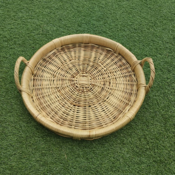 

Promo Kerajinan Tangan Rotan - Nampan Bulat Kuping 40x40x5cm Diskon