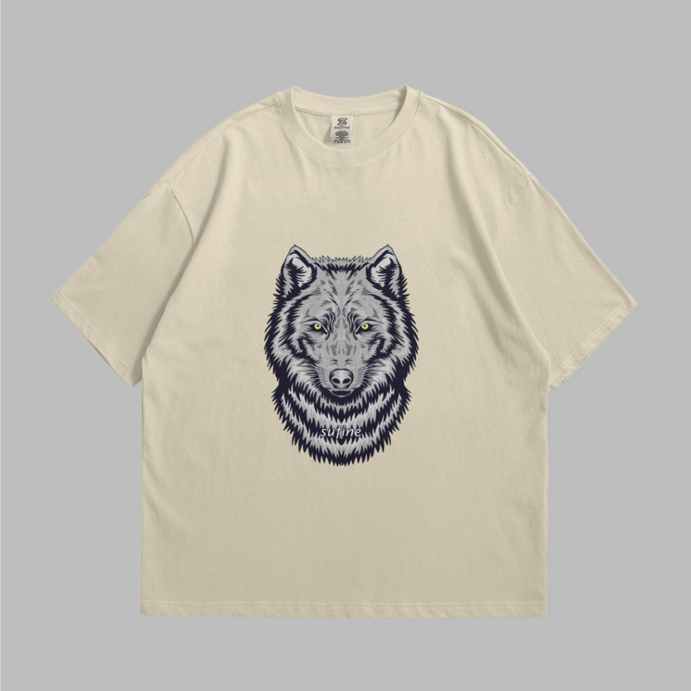 Sufine Cotton Oversized Tshirt Wolf 05 - Kaos Oversized