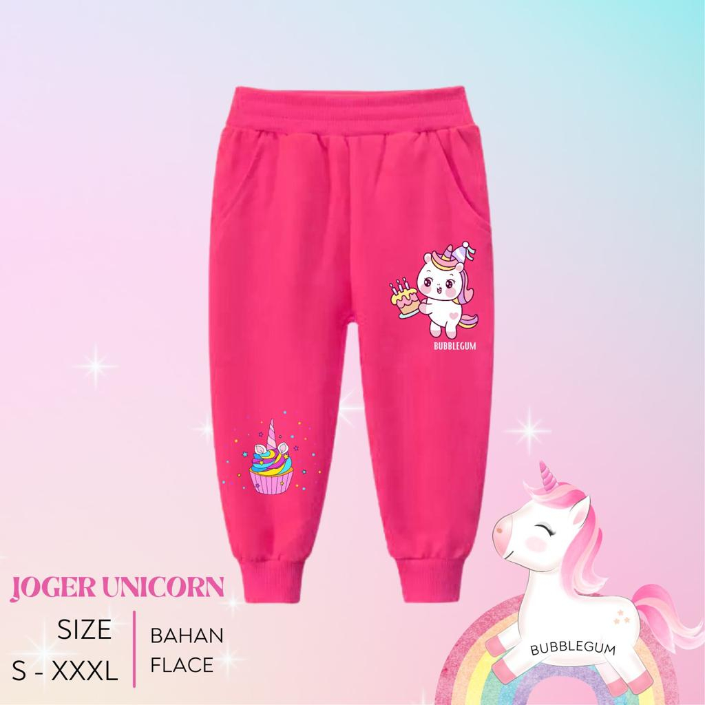 JOGER UNICORN -  Celana Joger Panjang Anak 1-8 Tahun | Celana Joger Anak | Celana Panjang Anak Perempuan