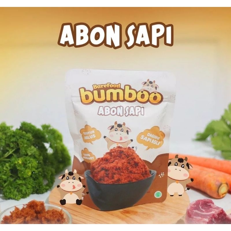 BUMBOO Abon Sapi Ayam Mpasi Abon Sapi dan Ayam Non MSG  BUMBOO Abon Asli / Tekstur Lembut Mpasi Si Kecil / Sumber protein / Mpasi Tanpa pengawet