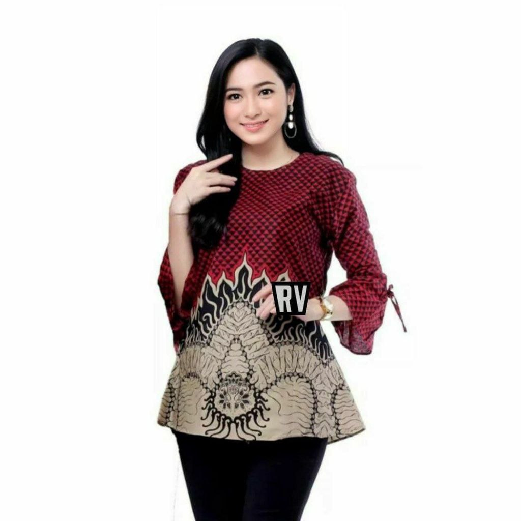 TERBARU_Baju Atasan Bloues Batik Wanita||Batik Kerja||Batik Modern[GB]