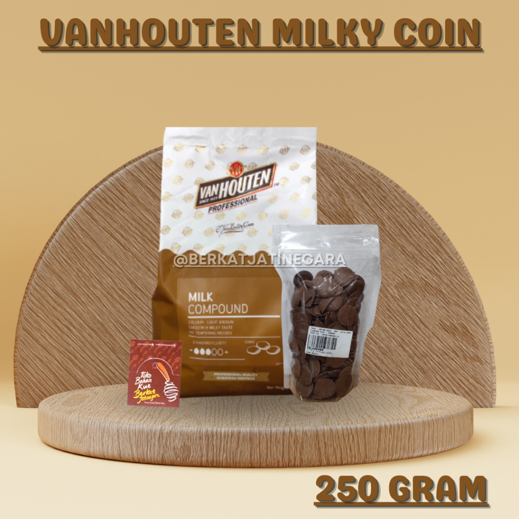 

VAN HOUTEN MILKY COINS CHOCOLATE COMPOUND/ 250 GR