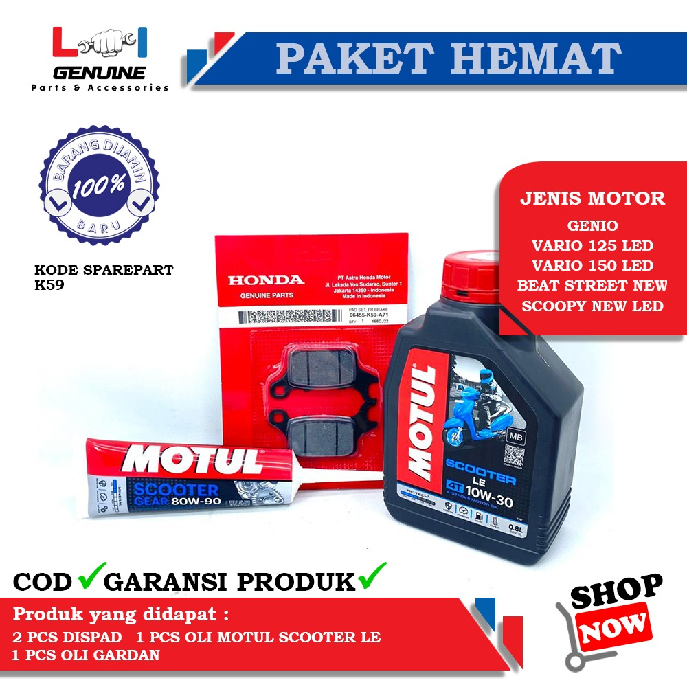 -LOI- PAKET SERVICE HEMAT OLI MPX 2/SPX 2 SET AHM GEAR 120ML DISPAD VARIO 125/150 NEW, GENIO, BEAT STREET NEW