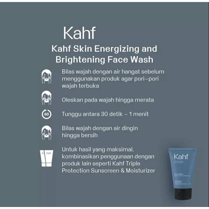 KAHF SKIN ENERGIZING AND BRIGHTENING FACE WASH 100ML