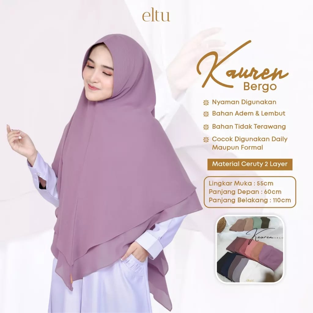 Hijab Instan /Jilbab Bergo Eltu /Jilbab Khimar /Kauren Bergo Eltu