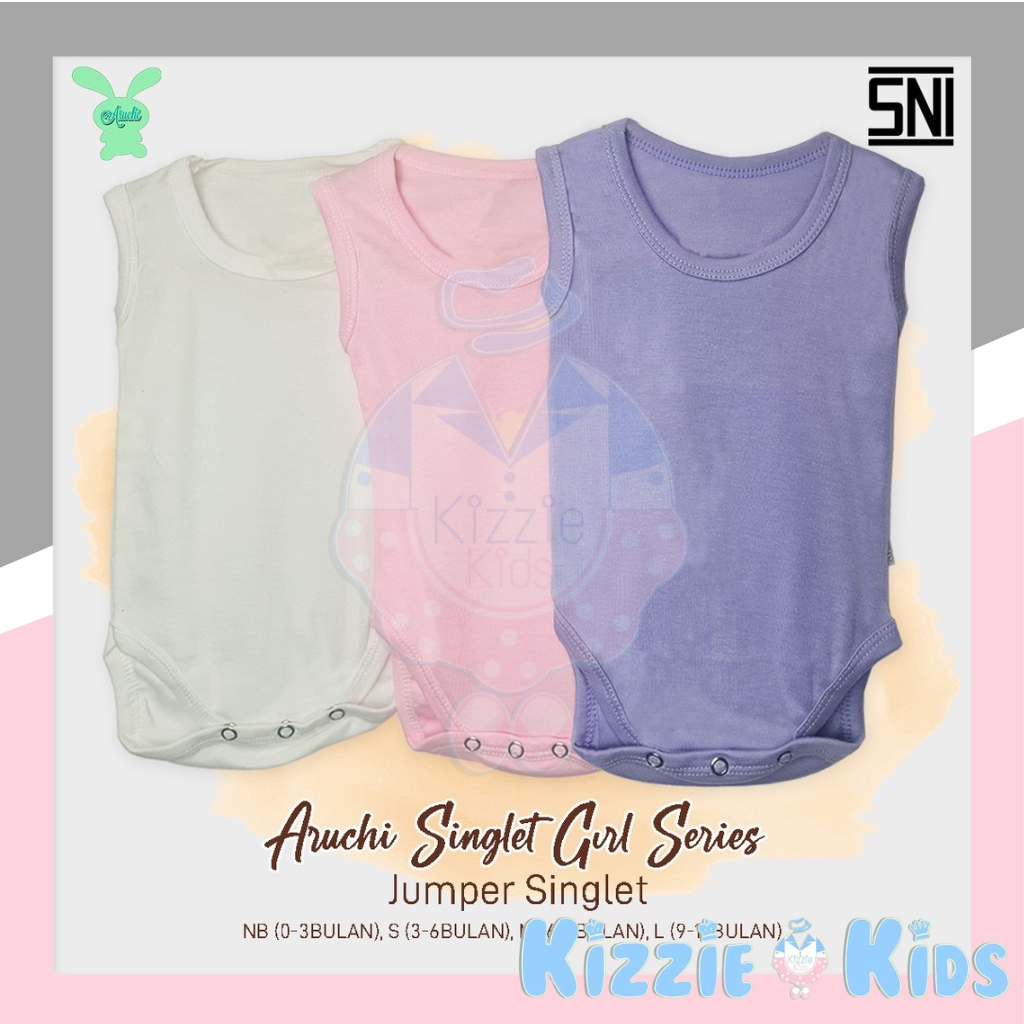 Aruchi Baby SINGLET JUMPER Boy / Girl Isi 3PCS