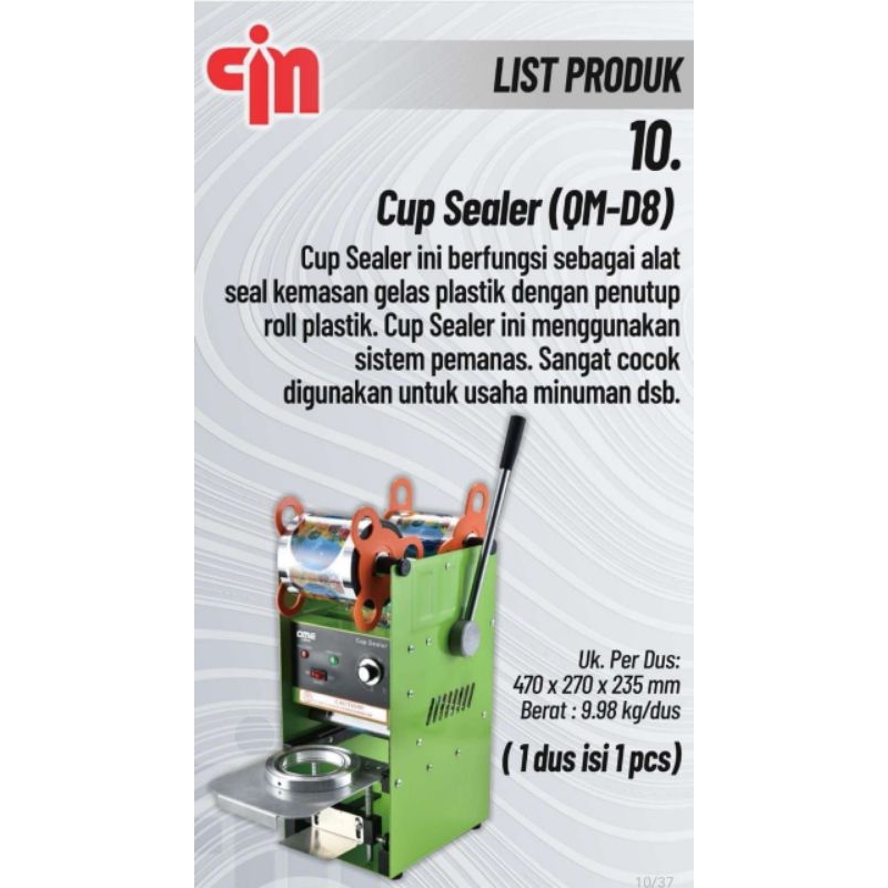 Cup sealer merk Qme