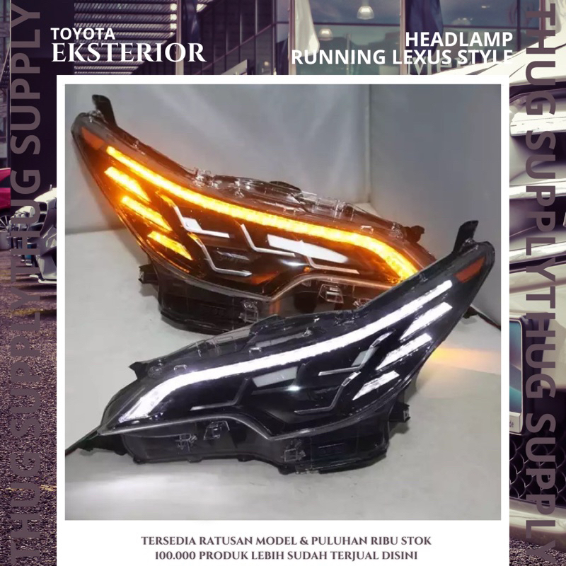 READY STOCK HEADLAMP FORTUNER VRZ 2016-2019 16-19 HEADLIGHT LAMPU DEPAN STOPLAMP VARIASI CUSTOM LED LEGENDER LEXUS AFTERMARKET