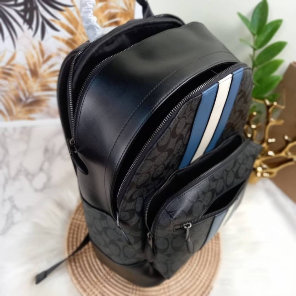 TAS PRIA CH 3001 TAS RANSEL PRIA SIGNATURE CANVAS WITH VARSITY STRIPEE