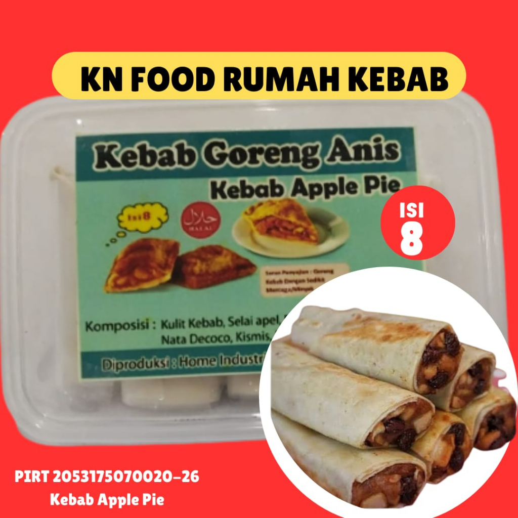 

Kebab Frozen Apple pie isi 8 pcs/box Online Khusus Kirim Gosend