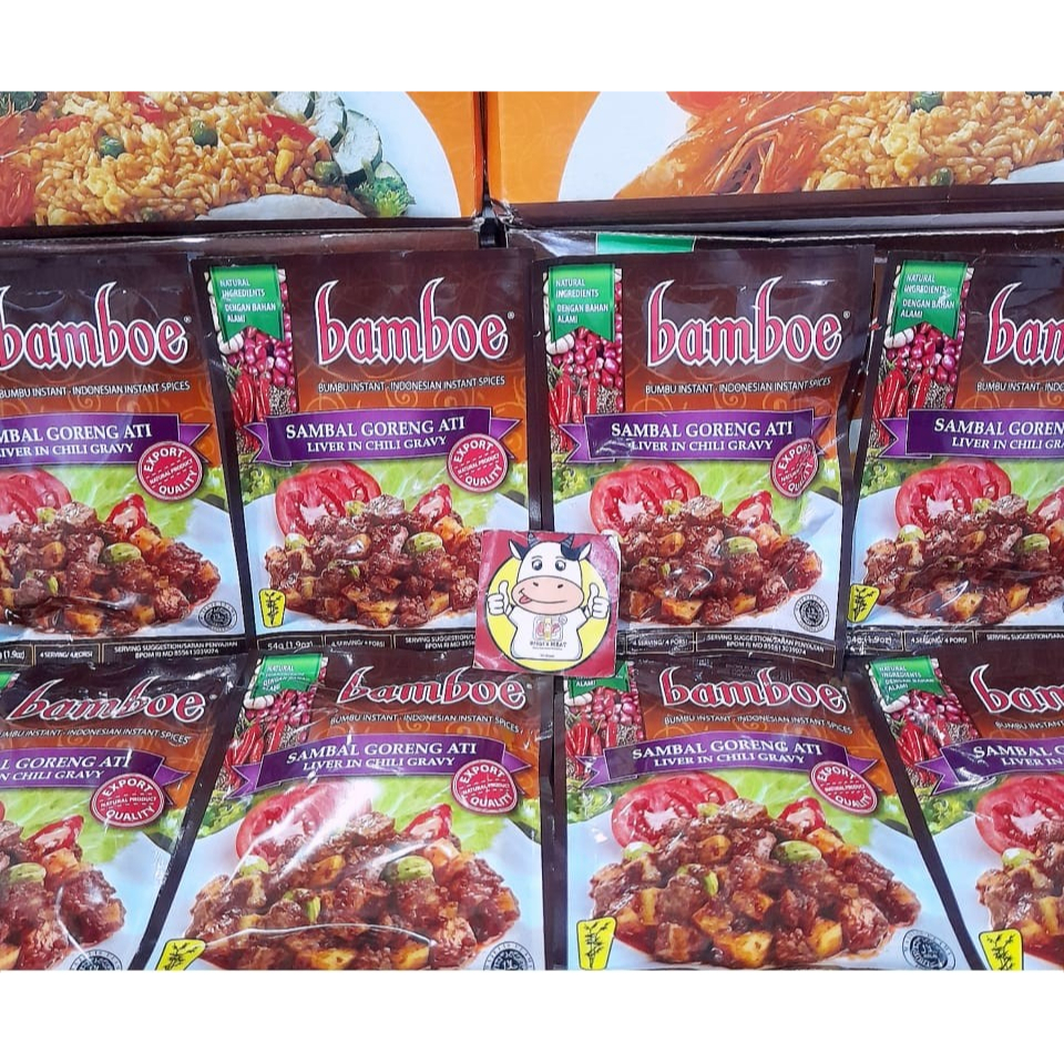 

BAMBOE BUMBU SAMBAL GORENG ATI 54GR - BUMBU MASAK INSTANT - BRONTZ JOGJA