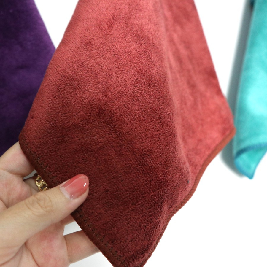 KAIN LAP MICROFIBER TEBAL 400 GSM LONG TIME by CHALMER UK 30 x 30 CM WARNA WARNI MURAH