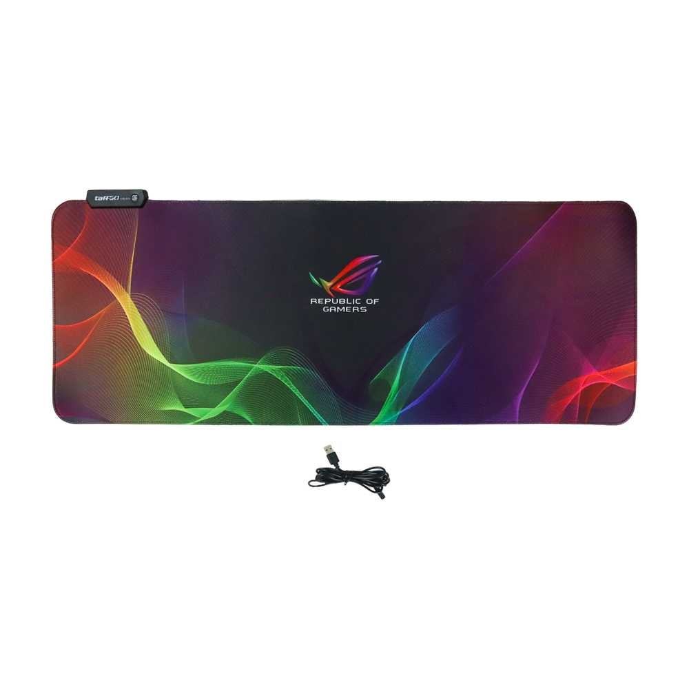 Gaming Mouse Pad Illuminated RGB 800x300x3mm Mosped Alas Anti Slip Aksesoris Gamers Material Lembut Berkualitas