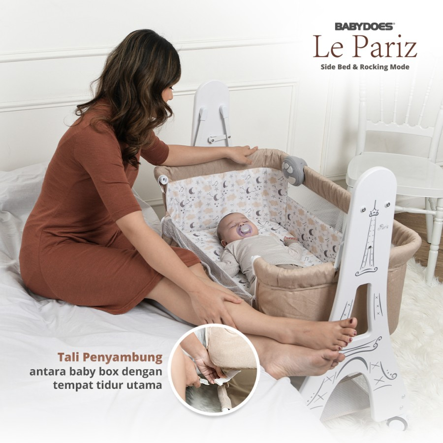 Box Babydoes CH 1634 Le Pariz Side Bed &amp; Rocking Mode / Babydoes CH LB 1635A Jiraff Side Bed / Tempat Tidur Baby
