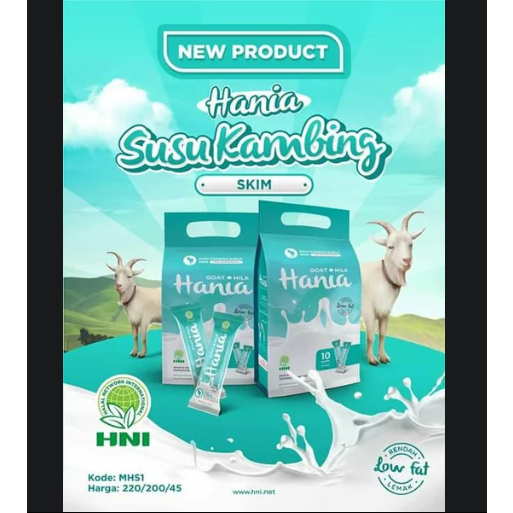 

HANIA SUSU KAMBING HANIA GOAT MILK SKIM - HNI HPAI