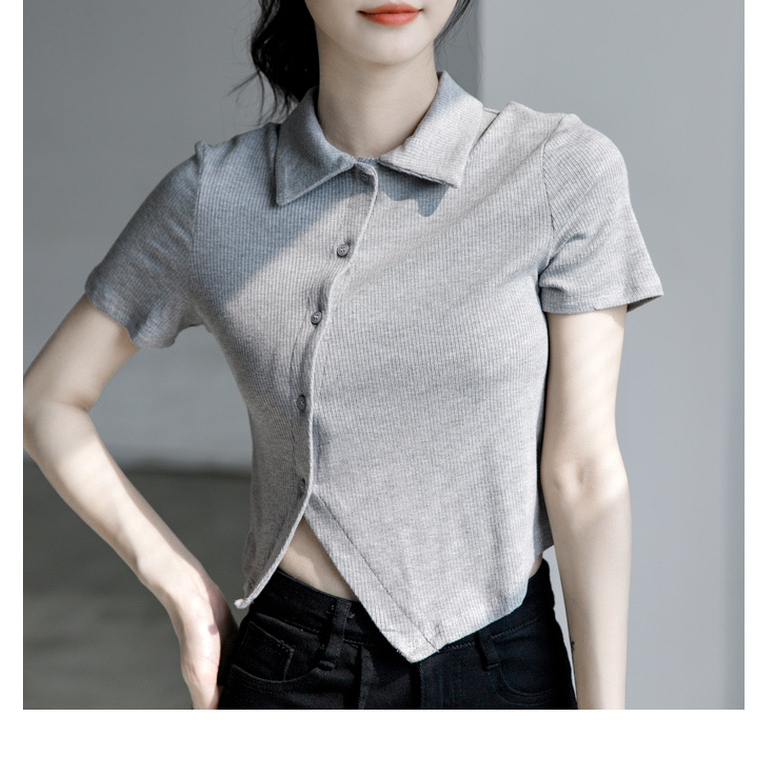 【LIVIAHOME】Korean  Polo Atasan Wanita T-Shirt 7151 (S-L)