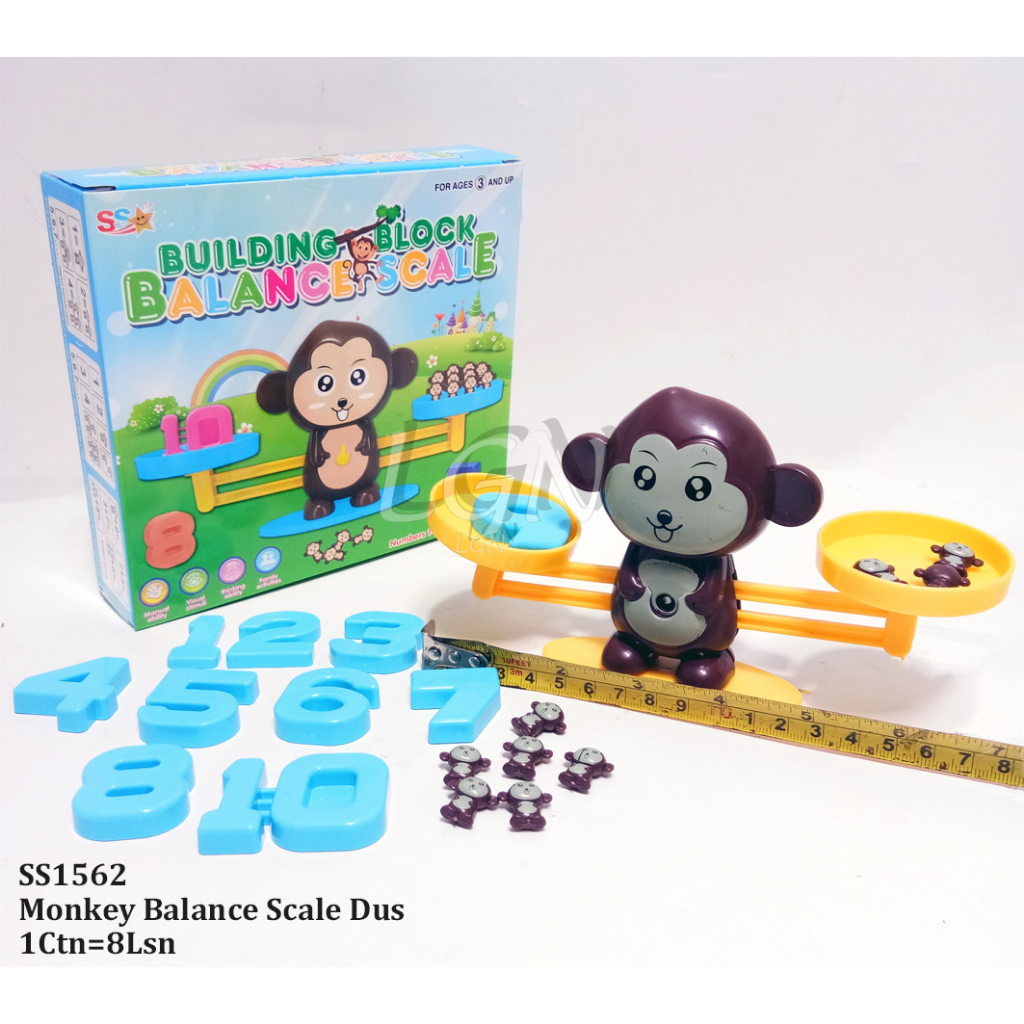 Mainan Edukasi Balance Scale Timbangan Belajar berhitung Monkey SS1562