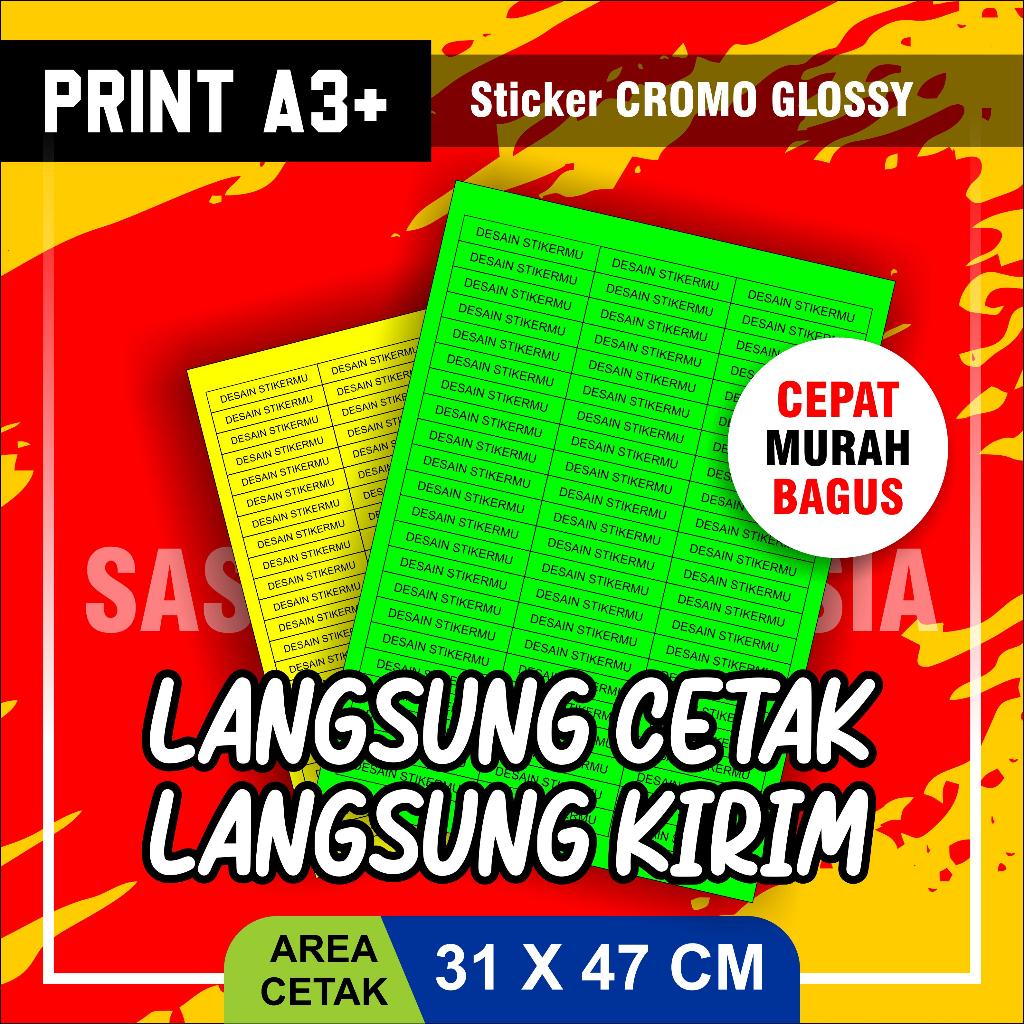 

CETAK STIKER CROMO A3+ MURAH BERKUALITAS