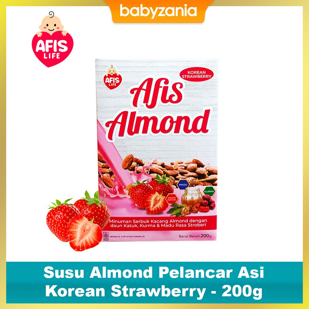 Afis Life Susu Almond Pelancar Asi 200gr - Korean Strawberry